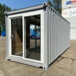 Shipping Container Conversion - Patio foors on 20ft shipping container