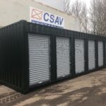 Multi Door Shutter Shipping Container Conversion