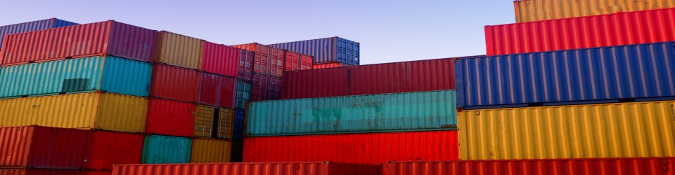 Painted shipping containers