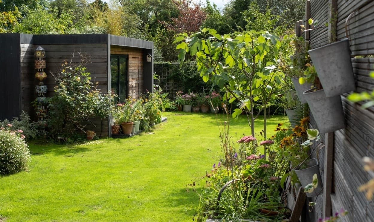 Shipping container garden idea