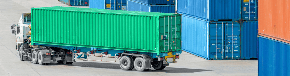 Container with shipping container accessories ready for delivery