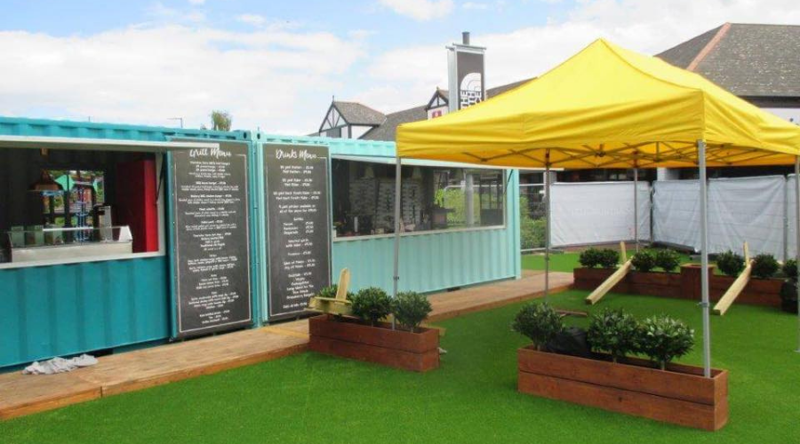 Example of shipping container restaurant made by Gap