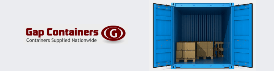 Flat pack shipping container available at Gap Containers